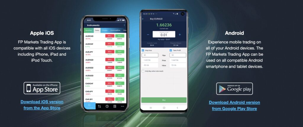 mobile app - fp markets
