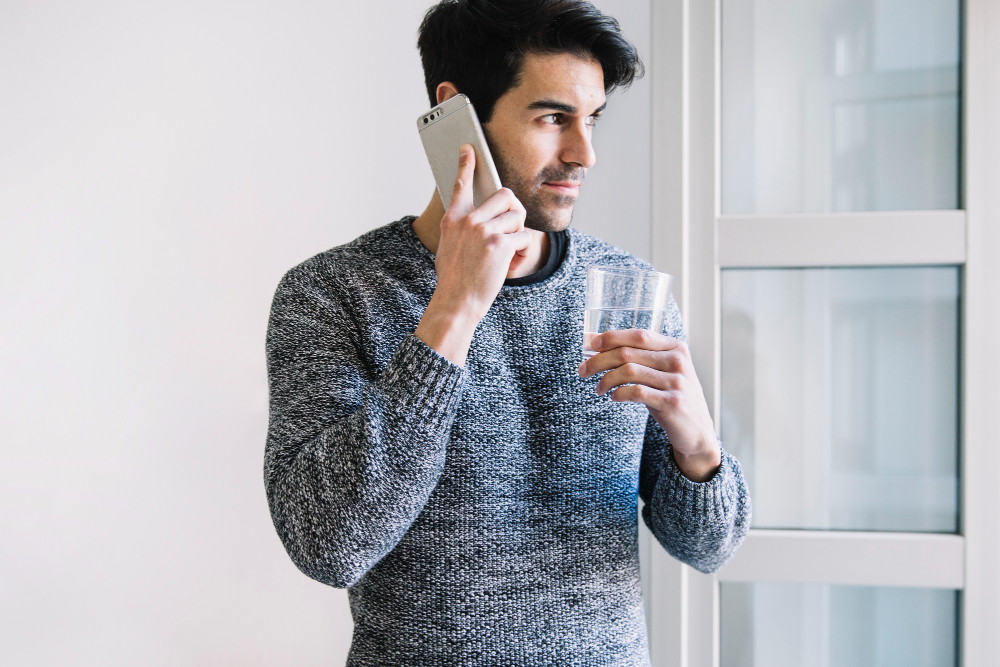 talking on phone