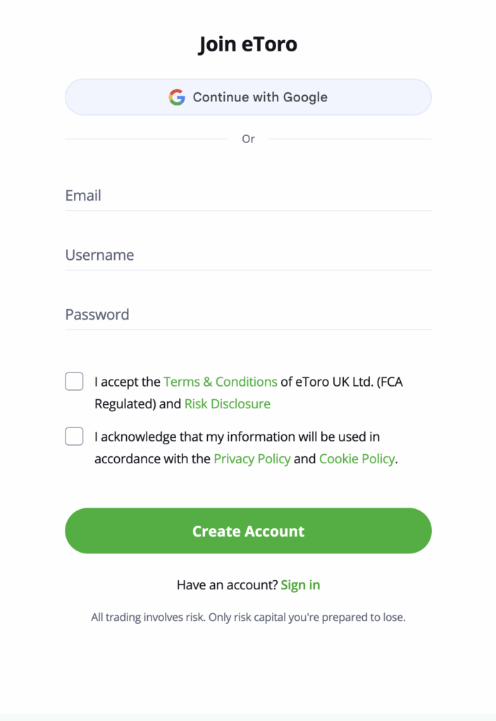 etoro account