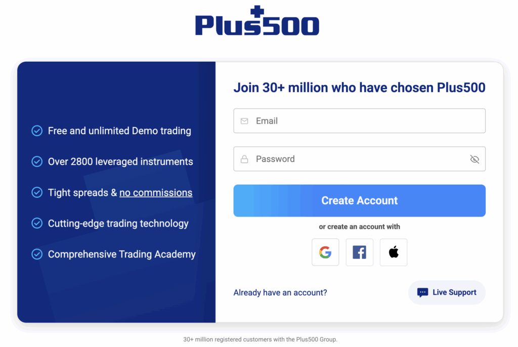 plus500 open account