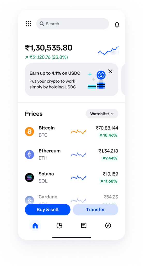 coinbase mobile